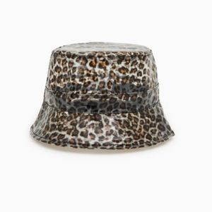 Zara leopard print rain hat